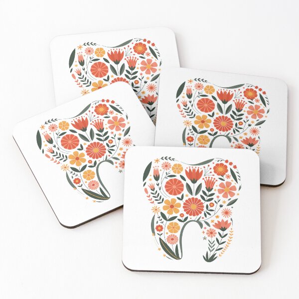 Item preview, Floral Tooth Boho Flower Dental Assistant designed and sold by KarimSoCute.