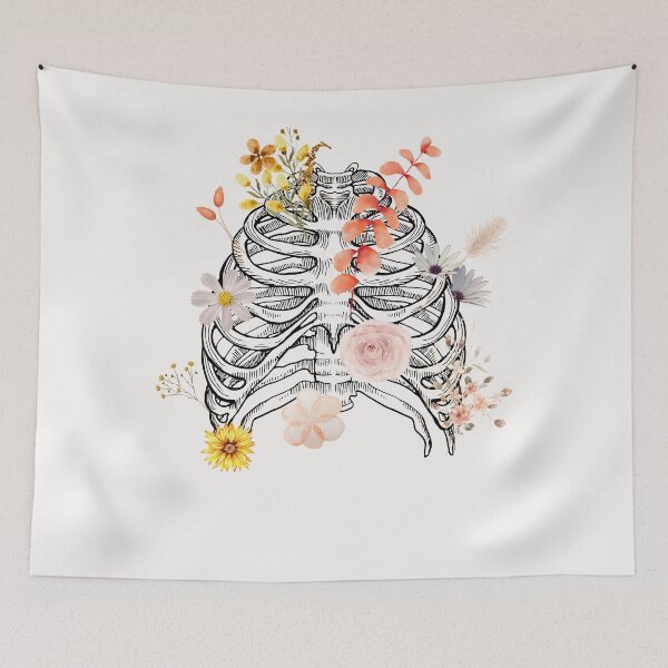 Item preview, Skeleton And Flowers Vintage Botanical Vintage Romantic designed and sold by MarcelooArt.