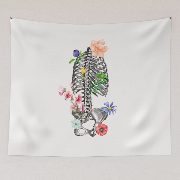 Item preview, Skeleton And Flowers Vintage Botanical Vintage Romantic designed and sold by MarcelooArt.