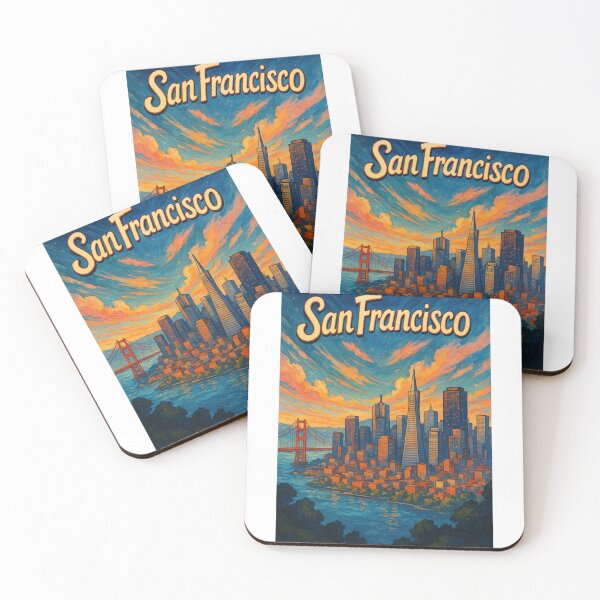 Item preview,  San Francisco Skyline at Sunset, California Bay Area designed and sold by Aryabek.