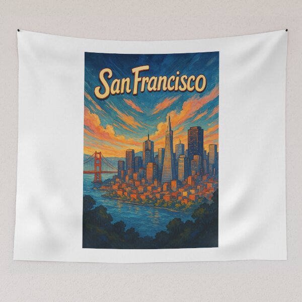 Item preview,  San Francisco Skyline at Sunset, California Bay Area designed and sold by Aryabek.