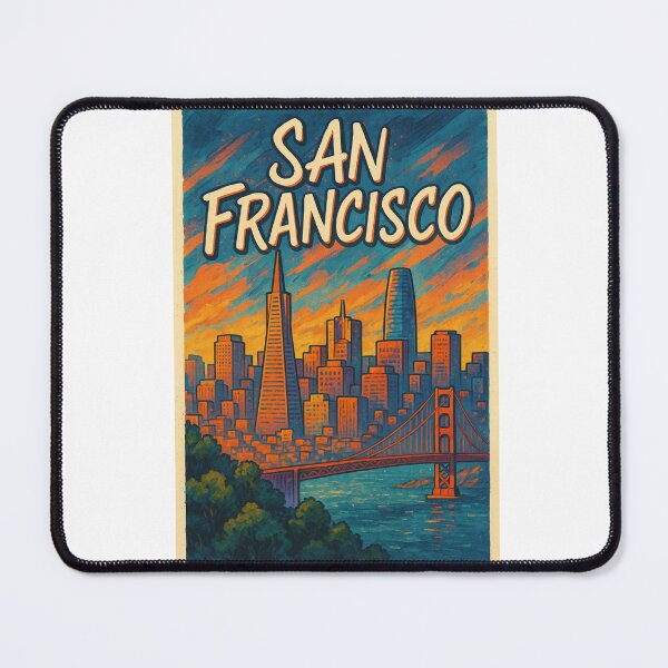 Item preview, Retro San Francisco Skyline, California Sunset Bay designed and sold by Aryabek.