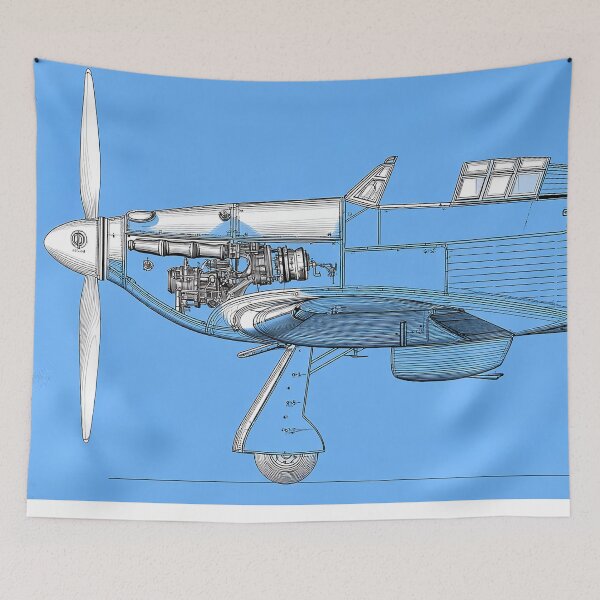 Item preview, Hawker Hurricane Design Illustration designed and sold by Skyframe Aviation.