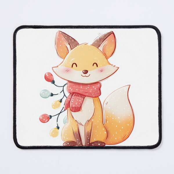 Item preview, Cute Christmas Fox designed and sold by NicolasGlowArt.