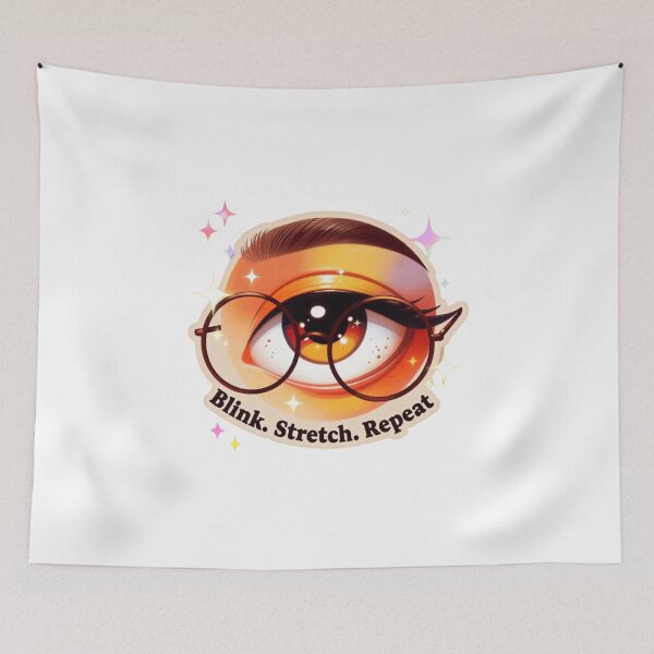 Item preview, Blink. Stretch. Repeat. – Eye Health Cartoon Tee designed and sold by EcoArtTees.