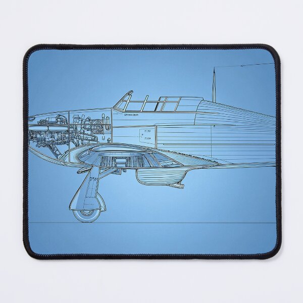Item preview, The Hurricane Fighter Blueprint Art designed and sold by Skyframe Aviation.
