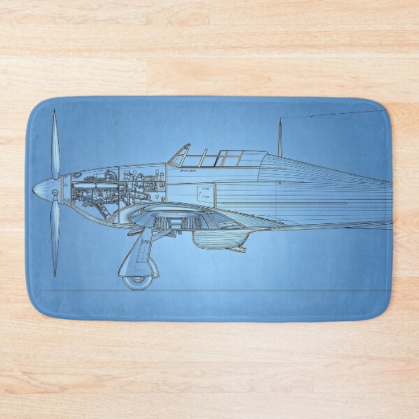 Item preview, The Hurricane Fighter Blueprint Art designed and sold by Skyframe Aviation.
