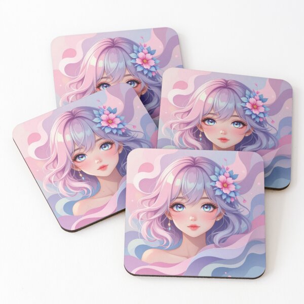 Item preview, Anime Elegance – Soft Eyes & Pastel Dreams in poetic Flow designed and sold by FotoworldEdel.