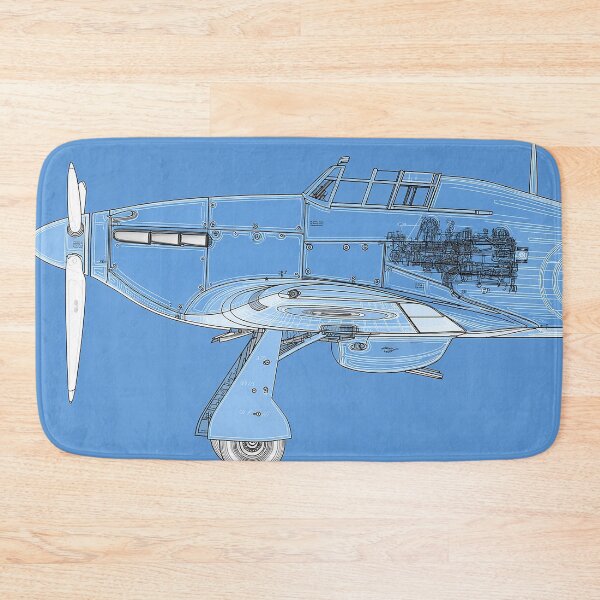 Item preview, Classic Hurricane Aircraft Technical Blueprint designed and sold by Skyframe Aviation.