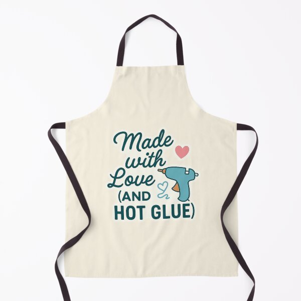 Item preview, Made with Love (and Hot Glue) – Funny Craft Quote Sticker for DIYers & Handmade Lovers designed and sold by astersgraphics.