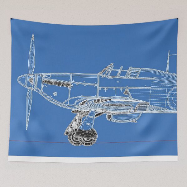 Item preview, The Hurricane Fighter Aircraft Schematic designed and sold by Skyframe Aviation.