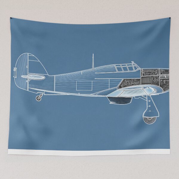 Item preview, British Hawker Hurricane Cutaway Diagram designed and sold by Skyframe Aviation.