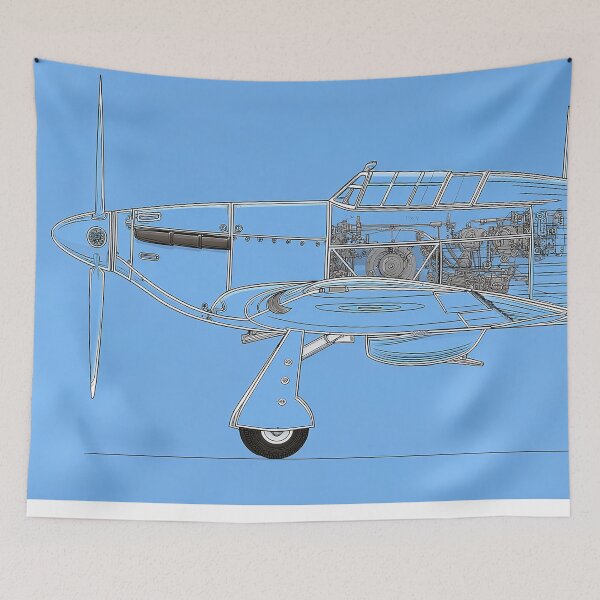 Item preview, British Hawker Hurricane Detailed Plan View designed and sold by Skyframe Aviation.