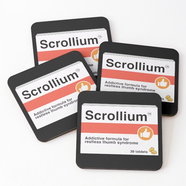 Item preview, Scrollium Internet Addiction Disorder Fake Medicine Parody Design designed and sold by pharmafeels.