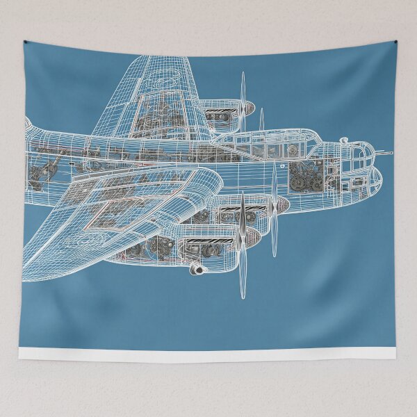 Item preview, RAF Lancaster Detailed Plan View designed and sold by Skyframe Aviation.