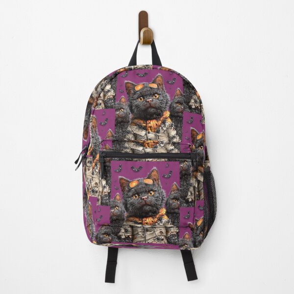 Item preview, Black Cats in Halloween Costumes – Adorable Mummy Kittens with Pumpkins and Spooky Background designed and sold by Grafititee.