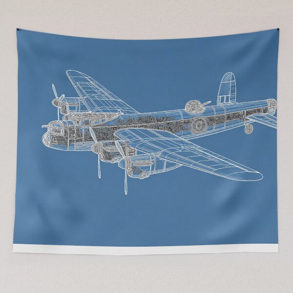 Item preview, RAF Lancaster Technical Blueprint designed and sold by Skyframe Aviation.