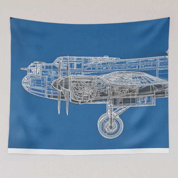 Item preview, Classic Lancaster Aircraft Design Illustration designed and sold by Skyframe Aviation.