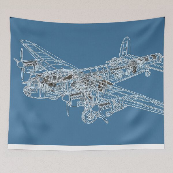 Item preview, British Lancaster Aircraft Schematic designed and sold by Skyframe Aviation.