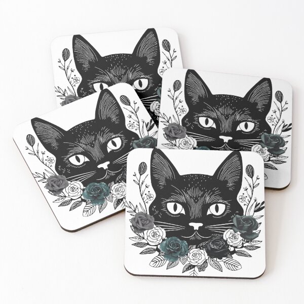 Item preview, Gothic Cat Roses designed and sold by CaseMastery.