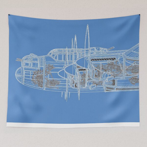 Item preview, Classic Lancaster Aircraft Engineering Drawing designed and sold by Skyframe Aviation.