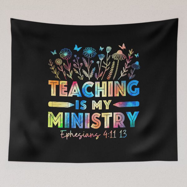 Item preview, Teaching is My Ministry Flower Tie Dye Teacher designed and sold by KarimSoCute.