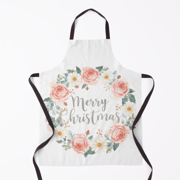 Item preview, Elegant Christmas floral border with poinsettias, holly, pine, and berries framing MERRY CHRISTMAS text. designed and sold by PWDigitalArt.