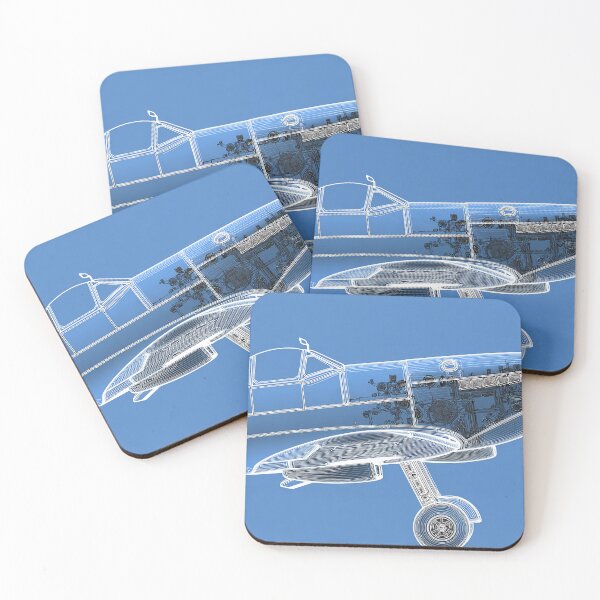 Item preview, Classic Spitfire Aircraft Technical Blueprint designed and sold by Skyframe Aviation.