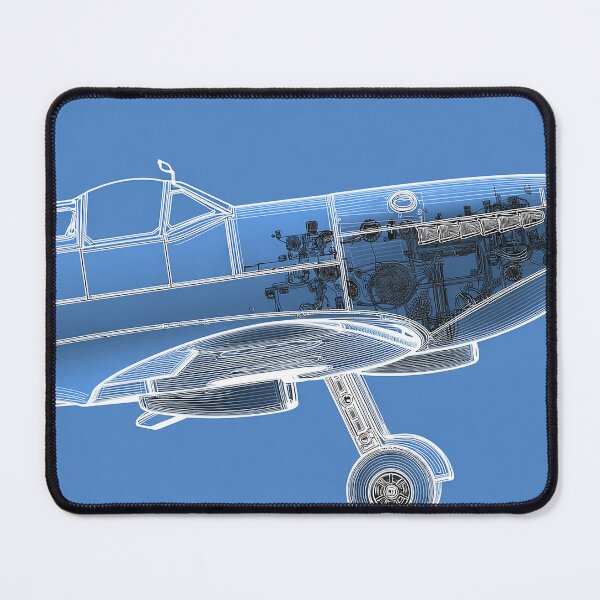 Item preview, Classic Spitfire Aircraft Technical Blueprint designed and sold by Skyframe Aviation.