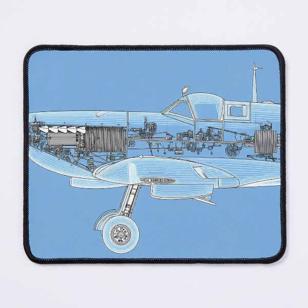Item preview, British Supermarine Spitfire Blueprint Rendering designed and sold by Skyframe Aviation.