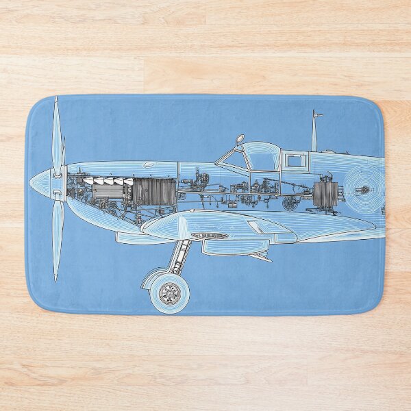 Item preview, British Supermarine Spitfire Blueprint Rendering designed and sold by Skyframe Aviation.