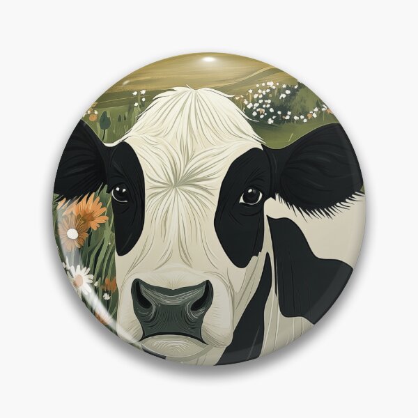 Item preview, Cow in a field of flowers designed and sold by PetsArt.
