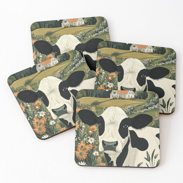 Item preview, Cow in a field of flowers designed and sold by PetsArt.
