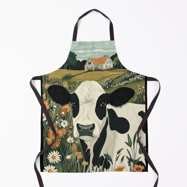 Item preview, Cow in a field of flowers designed and sold by PetsArt.