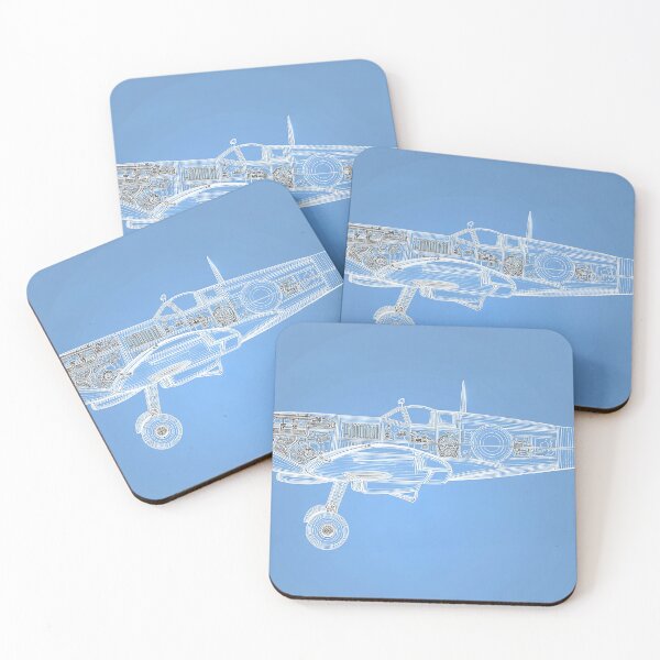 Item preview, RAF Spitfire Blueprint Art designed and sold by Skyframe Aviation.