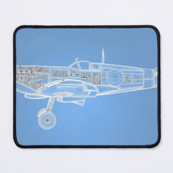 Item preview, RAF Spitfire Blueprint Art designed and sold by Skyframe Aviation.