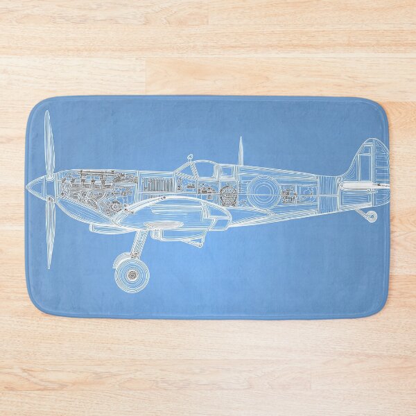 Item preview, RAF Spitfire Blueprint Art designed and sold by Skyframe Aviation.