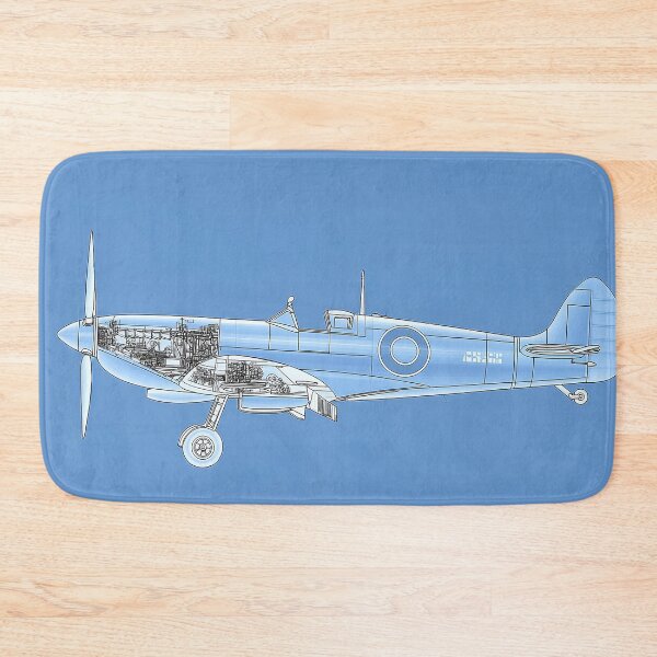 Item preview, The Spitfire Fighter Aircraft Schematic designed and sold by Skyframe Aviation.
