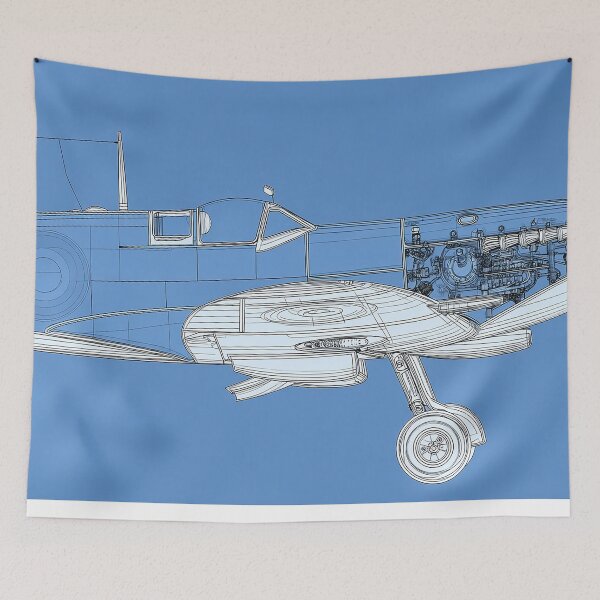 Item preview, Supermarine Spitfire Blueprint Art designed and sold by Skyframe Aviation.