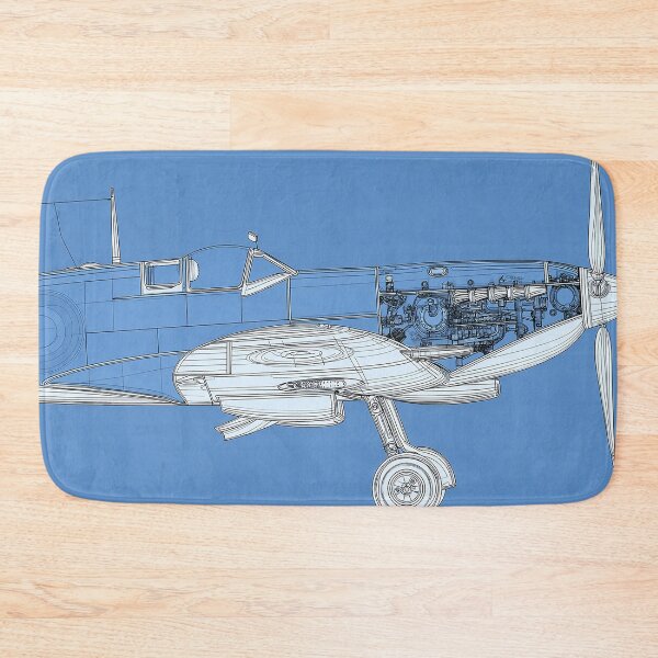 Item preview, Supermarine Spitfire Blueprint Art designed and sold by Skyframe Aviation.