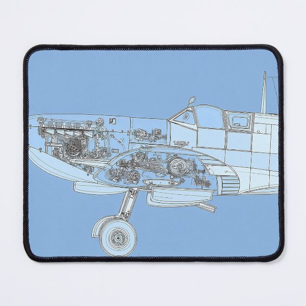Item preview, The Spitfire Fighter Blueprint Rendering designed and sold by Skyframe Aviation.