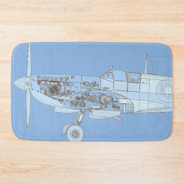 Item preview, The Spitfire Fighter Blueprint Rendering designed and sold by Skyframe Aviation.