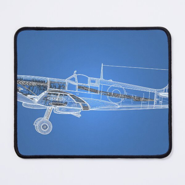 Item preview, British Supermarine Spitfire Blueprint Art designed and sold by Skyframe Aviation.