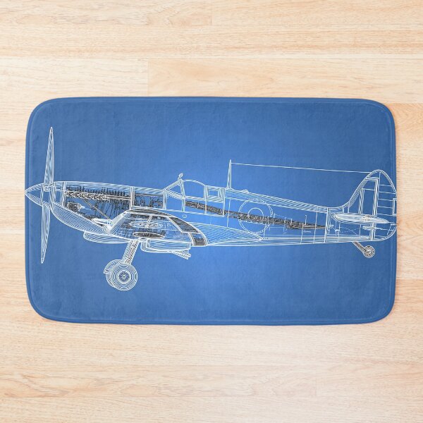 Item preview, British Supermarine Spitfire Blueprint Art designed and sold by Skyframe Aviation.