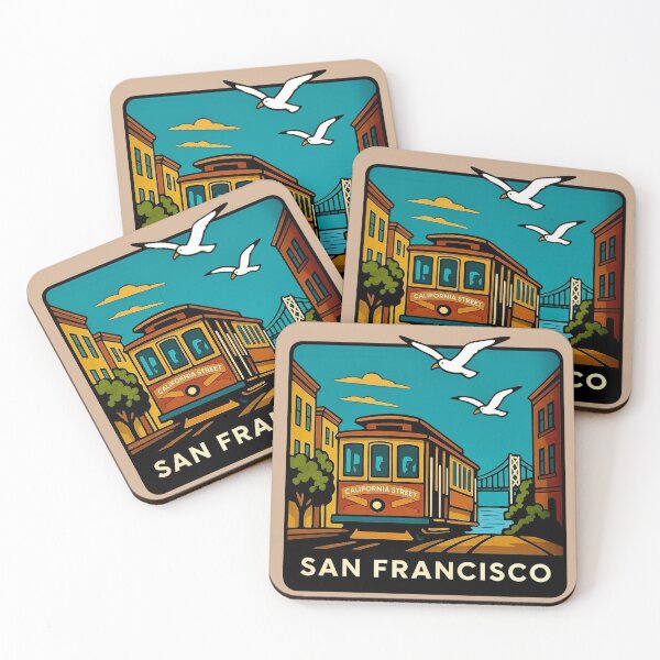 Item preview, Cable Car on California Street - San Francisco designed and sold by Myra365Art.