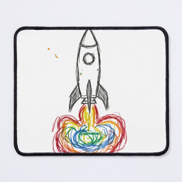 Item preview, Rainbow Rocket – Colorful Crayon Space Adventure designed and sold by Kavya Art.