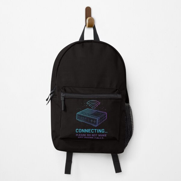 Item preview, Connecting – Retro 90s Dial-Up Modem Neon Glitch Design designed and sold by Tadeusz1.