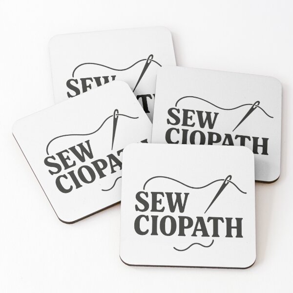Item preview, Sewciopath Funny Sewing Sticker – Dark Needle and Thread Design for Crafters designed and sold by astersgraphics.