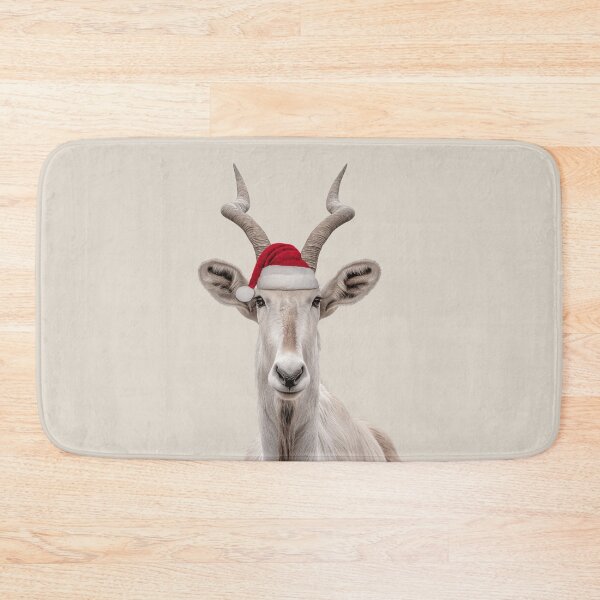 Item preview, Christmas Addax with Santa Hat – The Desert Reindeer of Christmas designed and sold by LazyOwlStore.
