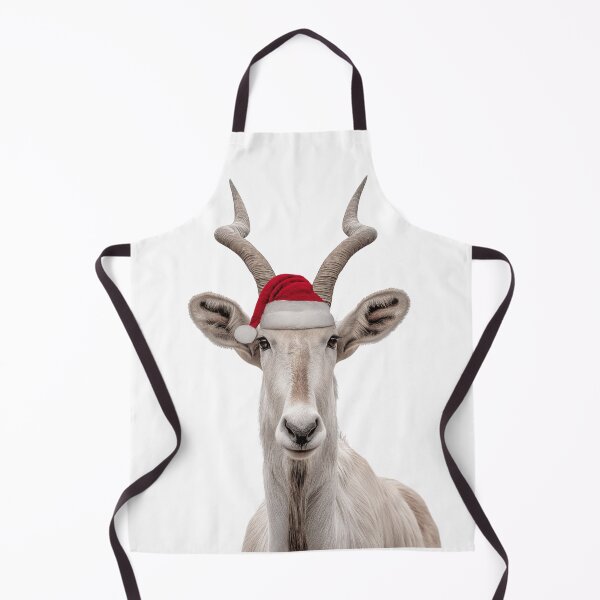 Item preview, Christmas Addax with Santa Hat – The Desert Reindeer of Christmas designed and sold by LazyOwlStore.